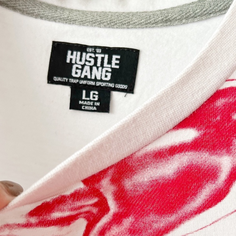 Áo thun Hustle Gang-Trắng