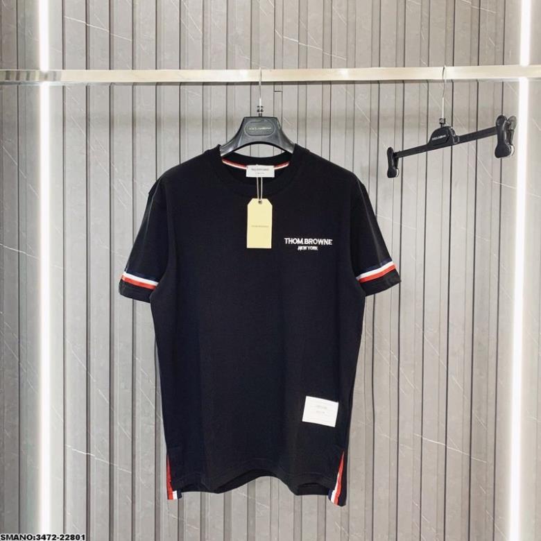 Áo Thun Nam Thom Viền Trắng Đỏ Siêu Hot - Áo Phông Nam Thom Chữ Trước Ngực Siêu Đẹp