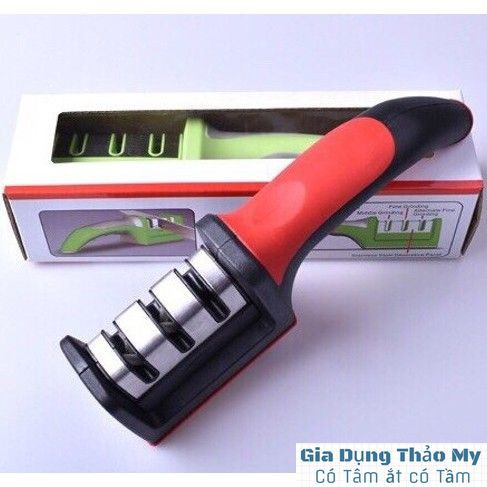 Dụng cụ mài dao, kéo cầm tay 3 rãnh (Inox)