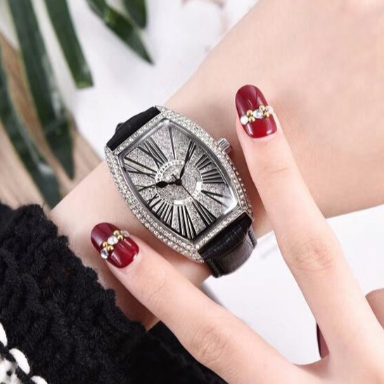 [Mã FAMAYFA2 giảm 10K đơn 50K] Đồng hồ nữ MobangTuo hàng chính hãng dây da mặt chữ nhật đính đá