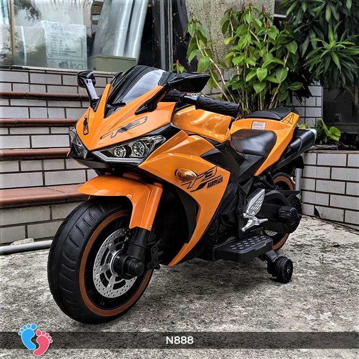 Xe máy moto điện trẻ em phân khối lớn tay ga, chân ga BABY PLAZA N888