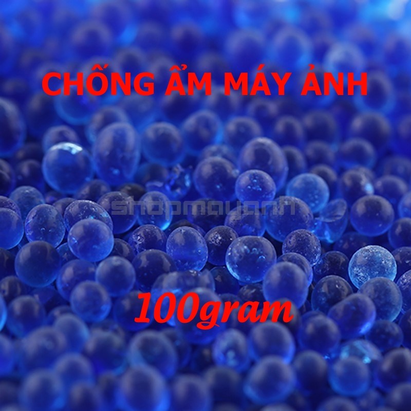 Gói 100g - Hạt hút ẩm,chống ẩm cho máy ảnh,chỉ thị màu xanh