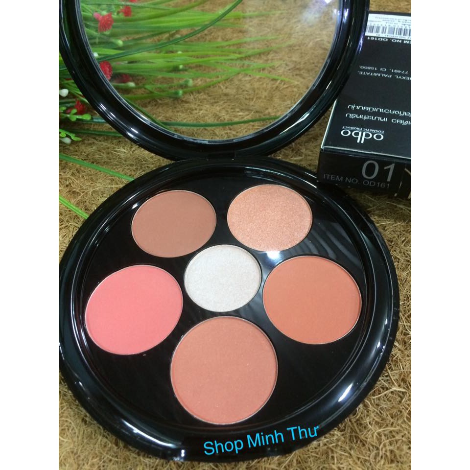 Má Hồng 6 ô ODBO Floral Beauty Blusher &amp; Contour (OD161)