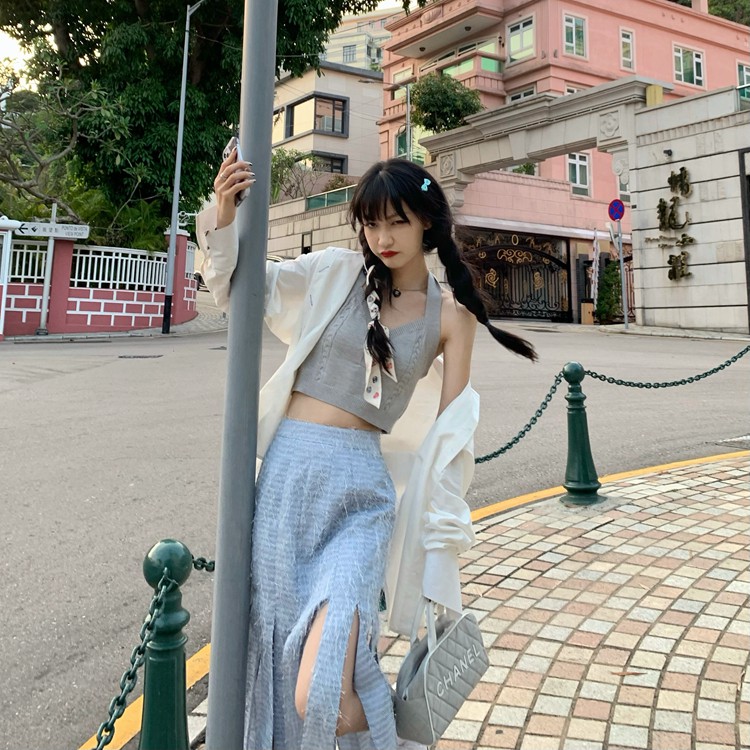 Cocory vn Áo croptop kiểu áo yếm thiết kế hợp thời trang cho nữ