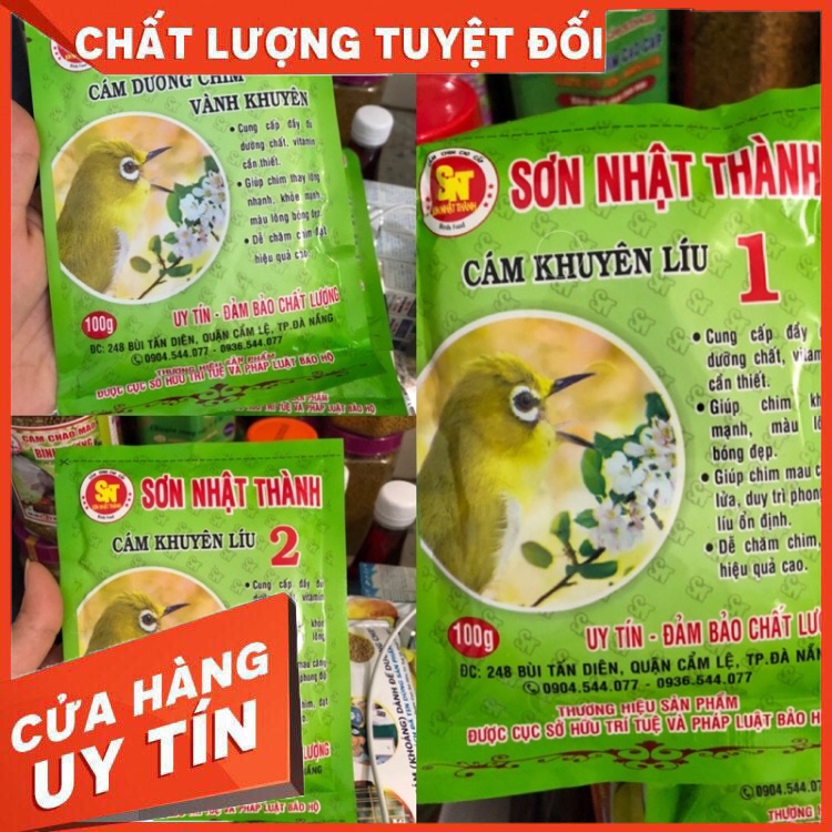 Cám chim vành khuyên sơn nhật thành Loại Số 1 , Số 0 , Số 2.