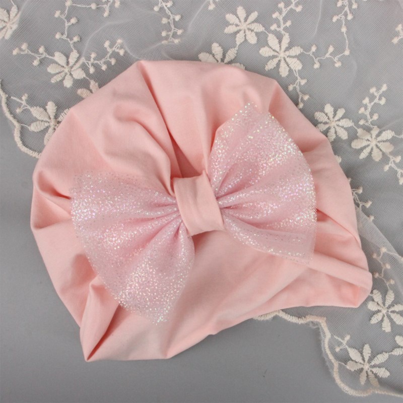 Mũ Beanie Mềm Mại Đính Hoa Dễ Thương Cho Bé