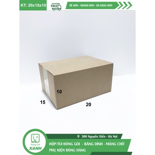 SỈ 100 hộp carton cod size 20x15x10 cm sóng E (mỏng)