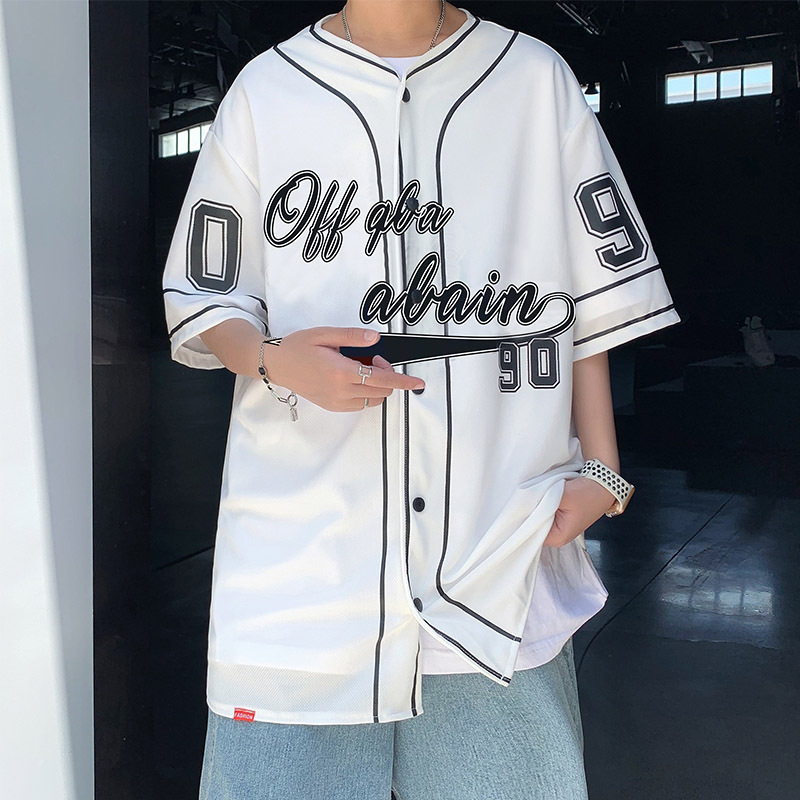 Áo khoác bóng chày tay ngắn phong cách năng động | BigBuy360 - bigbuy360.vn