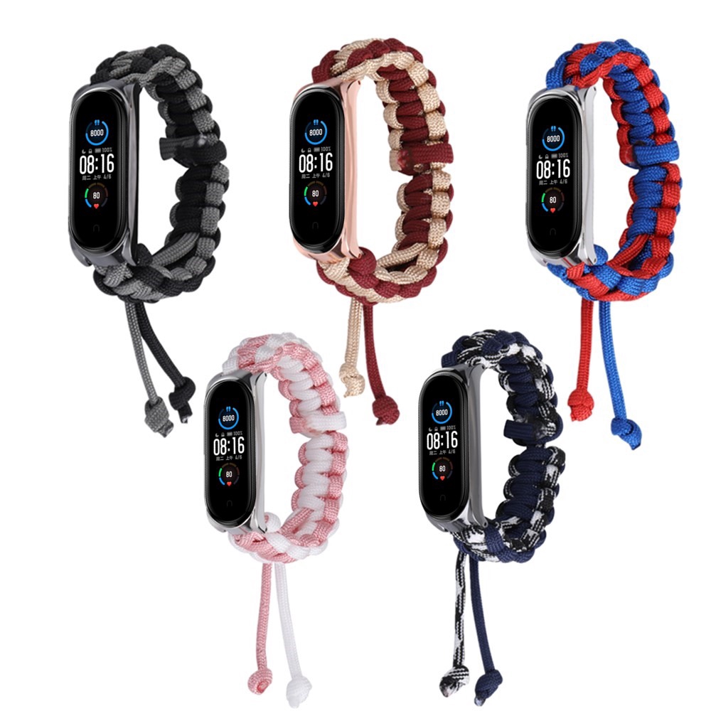 Dây Đeo Sợi Nylon Dành Cho Đồng Hồ Thông Minh Xiaomi Mi Band 5 Miband5 Miband 5