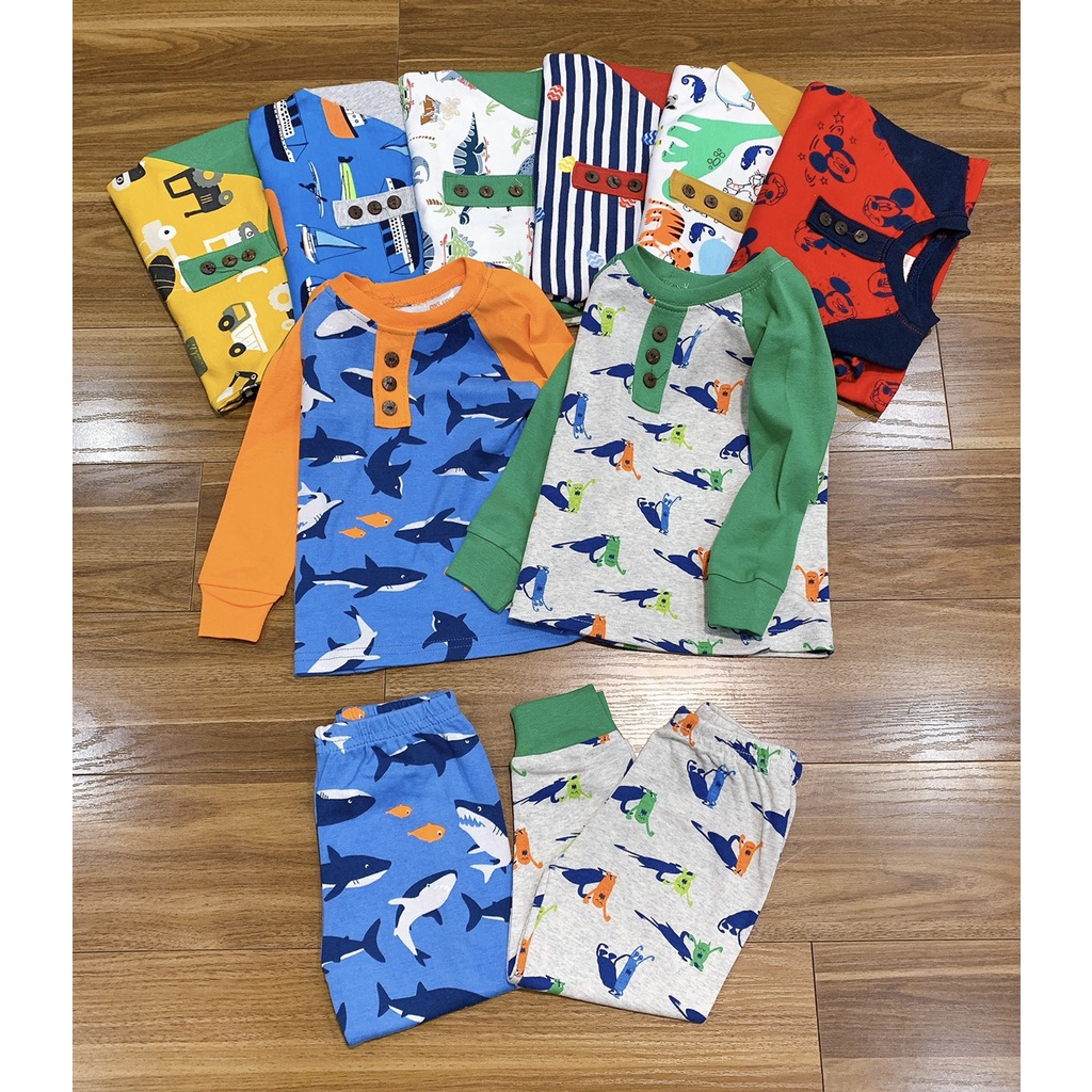 ✔️XẢ SIZE 10-14kg✔️ Bộ thu đông dài tay cotton bozip phối túi bé trai hàng GYM KIDs