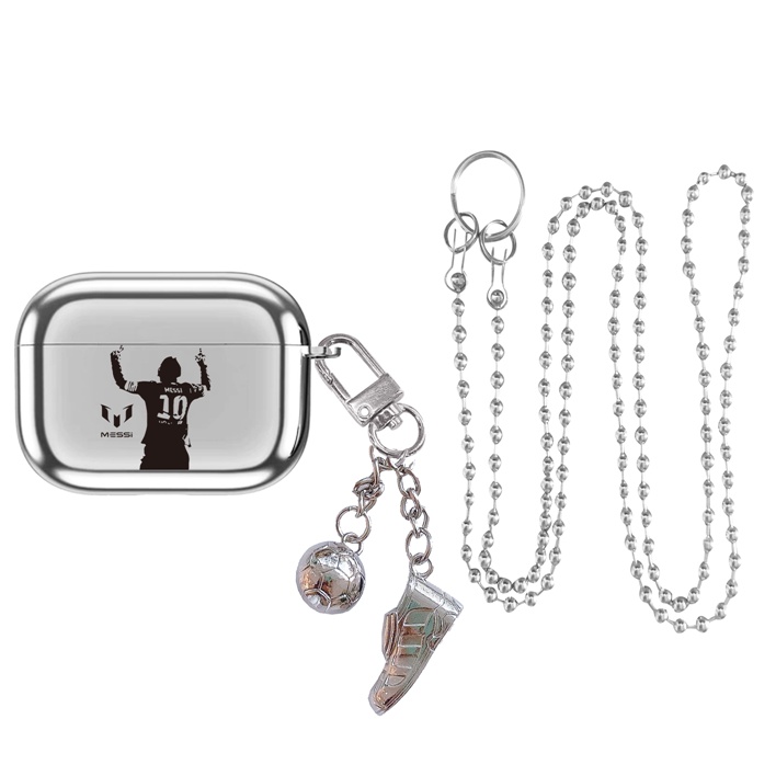 Vỏ Bảo Vệ Hộp Sạc Tai nghe không dây Airpods 1 / 2 / Pro Hình Giày Bóng Đá Cristiano Ronaldo / Ronaldo Có Dây Đeo Móc Khóa