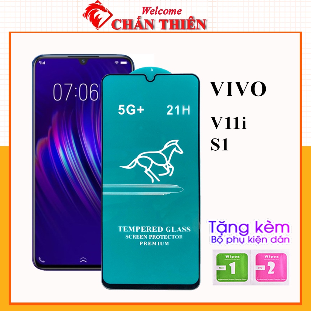 Kính cường lực Vivo V11i S1 full màn OG xanh cao cấp tặng kèm khăn lau màn hình [OG]