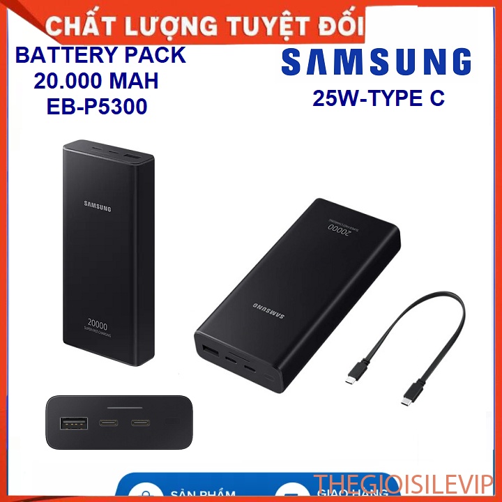 Chính Hãng-sạc dự phòng Samsung EB P5300 20000mAh output 25W-thegioisilevip