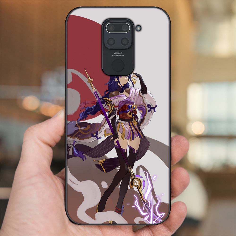 Ốp lưng Xiaomi Redmi Note 9 viền đen in hình Raiden Shogun Genshin Impact
