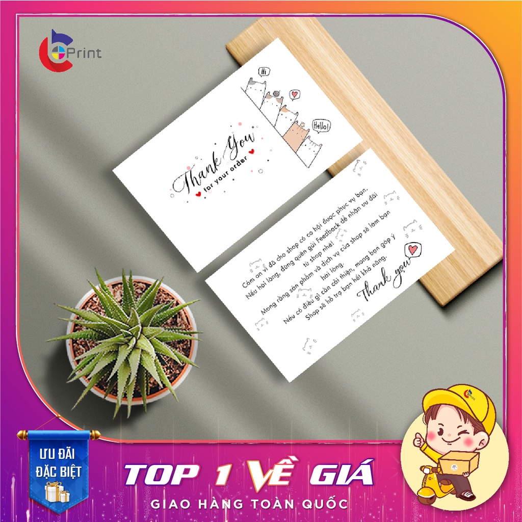 Card Cảm ƠnCảm Ơn, Card Cảm Ơn Khách Hàng - Size 9x5,4cm - Siêu Dễ Thương 😍 GIÁ RẺ VÔ ĐỊCH 😍 Cho Sốp ...