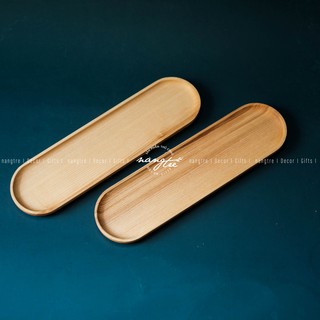 Khay gỗ oval decor/ Khay oval dài