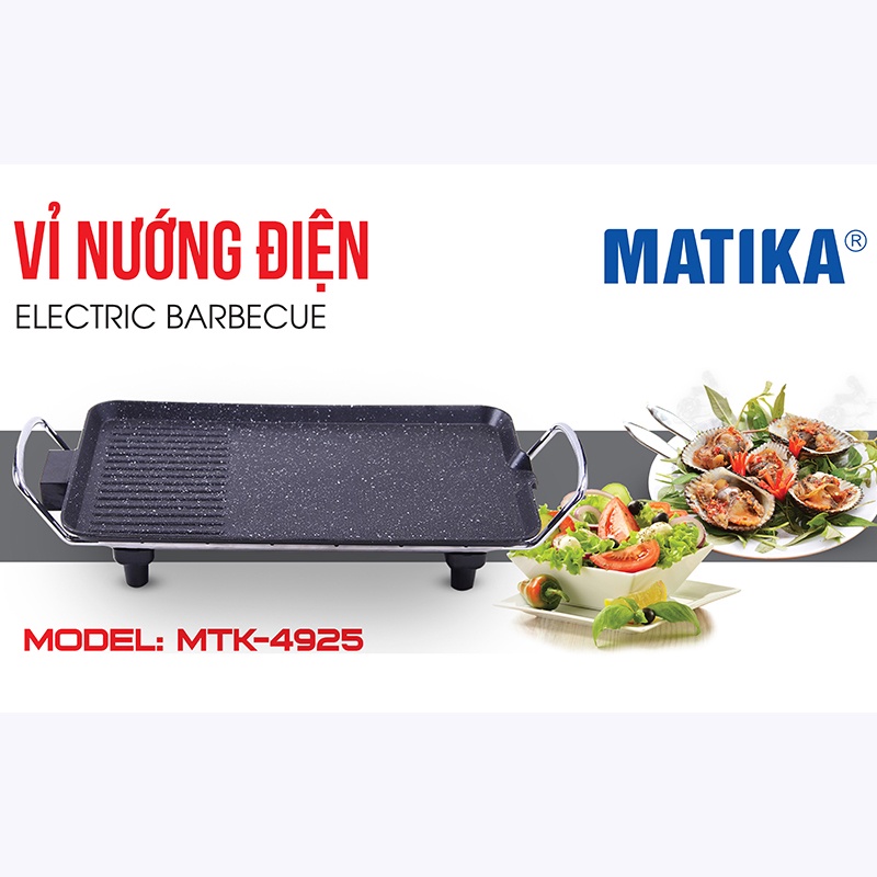 [Mã BMBAU50 giảm 10% đơn 99k] [Mã ELHADEV giảm 4% đơn 300K] Bếp Nướng Điện MATIKA 1500W MTK-4925