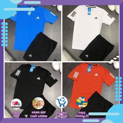 [Xả Kho, Bán Lỗ] Bộ Thể Thao Nam Thun Lạnh Vải Trơn Cổ Tròn 4 Chiều, Cho Mùa Hè 2020 BBT4