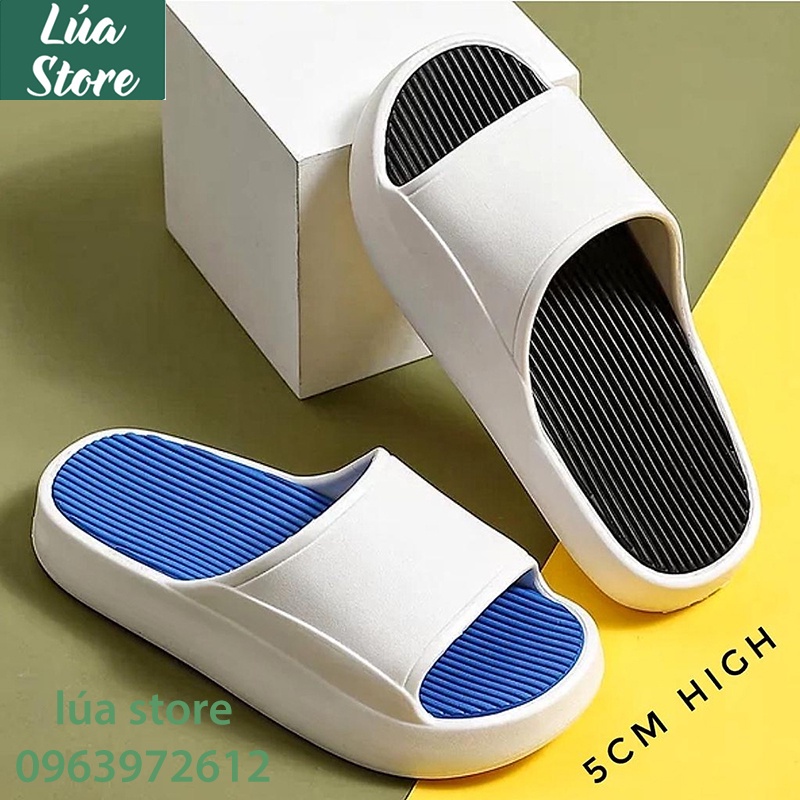 Dép Bánh Mì Độn Đế Nam Nữ Đế Dày 5cm, Dép Bánh Mì Hot Trend 2022 (Hàng Loại 1 size 39-44)