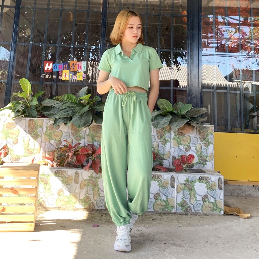 Quần Jogger Basic Pant Ulzzang Unisex Jogger Trơn Bo Lai Xanh Bơ - MM