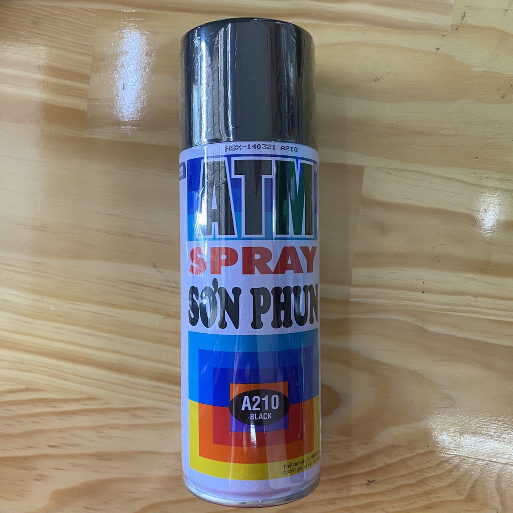 SƠN XỊT MÀU ATM SPRAY( ĐEN- BẠC- XÁM- XANH)