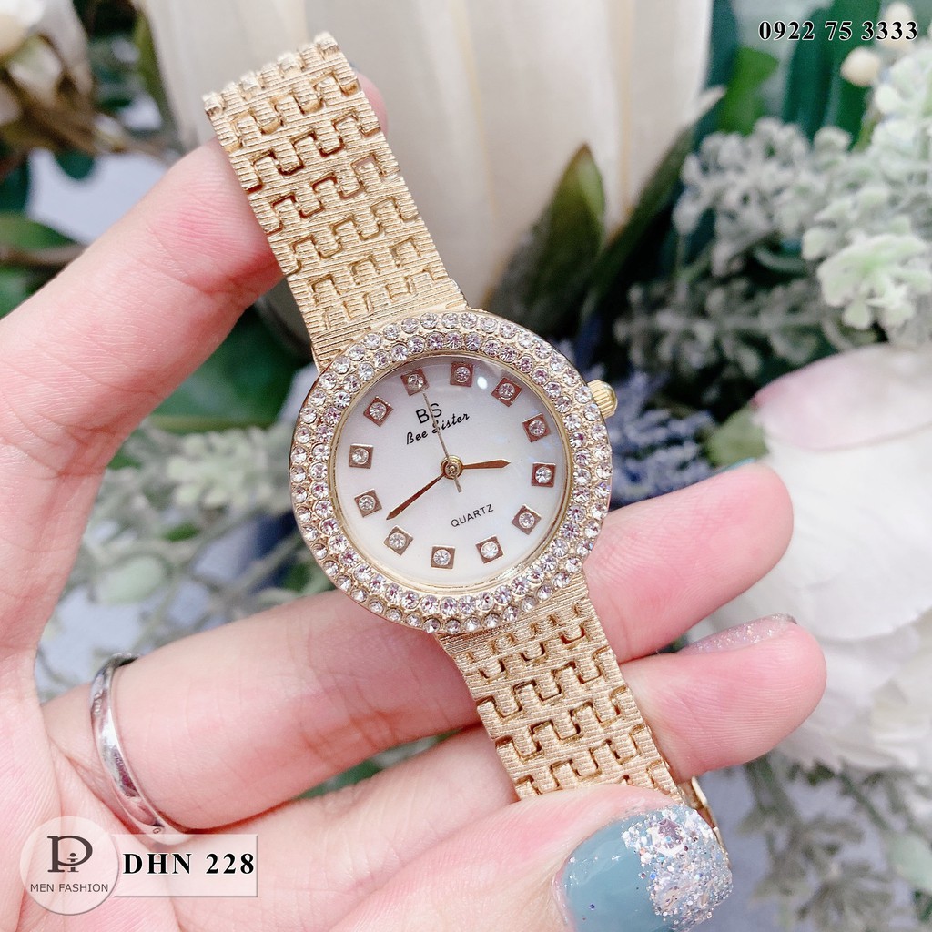 Đồng hồ nữ BS - đính đá - máy nhật luxury  - Có hộp bảo hành - tặng vòng trang sức - DHN228 - HT.store6666