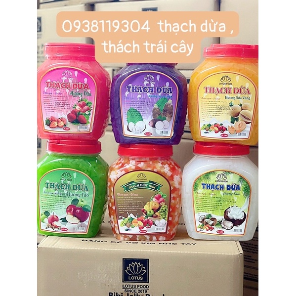 Thạch trái cây , thạch dừa táo dâu môn bibi jelly 2kg5
