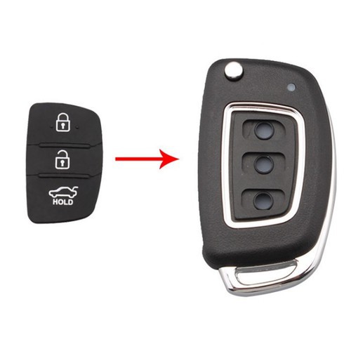 Phím cao su lắp cho vỏ chìa khóa Hyundai I10, I20, Accent, Elantra, Solati