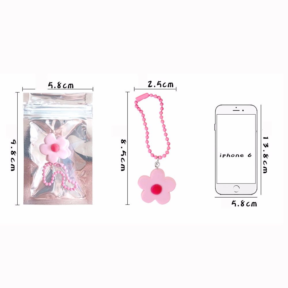 Móc Chìa Khóa Xe Hơi Họa Tiết Hoa Cầu Vồng Dễ Thương Đơn Giản