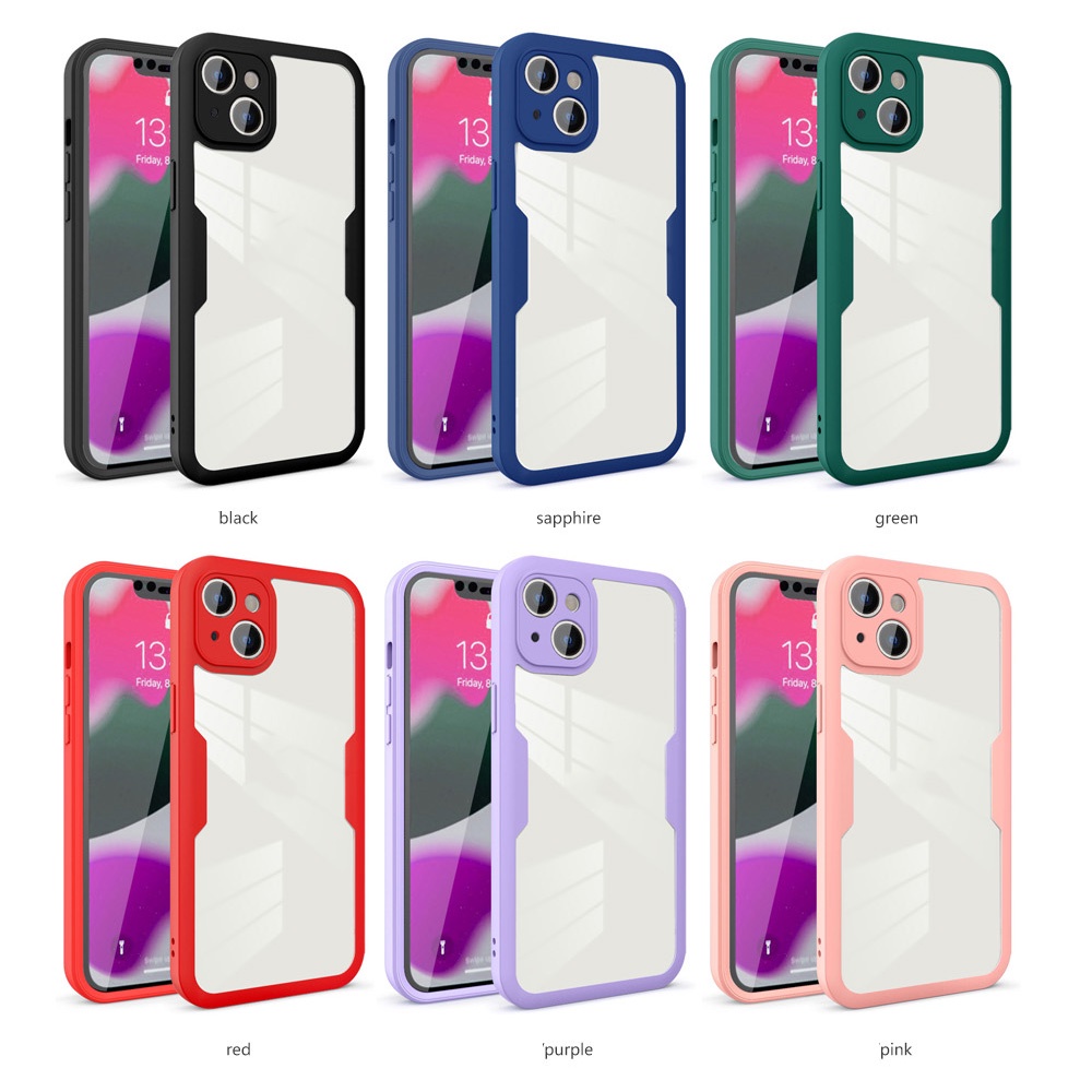 Ốp Điện Thoại Acrylic Bảo Vệ Toàn Diện Chống Sốc Cho iPhone 12 11 X XS Max