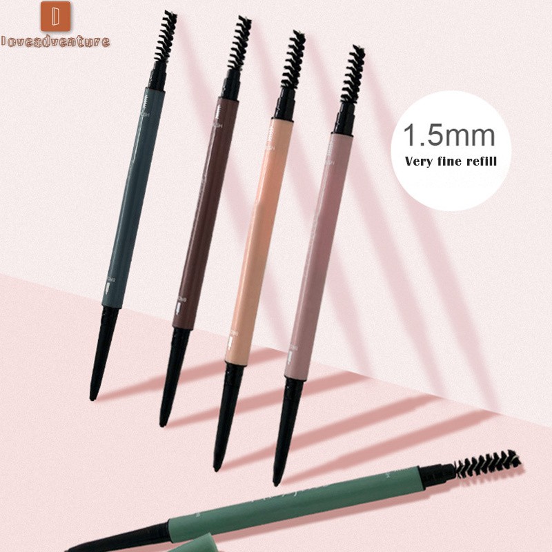 Double-Headed Ultra-Fine Eyebrow Pencil Auto-Rotating Eyebrow Pencil Durable Waterproof Sweat-Proof