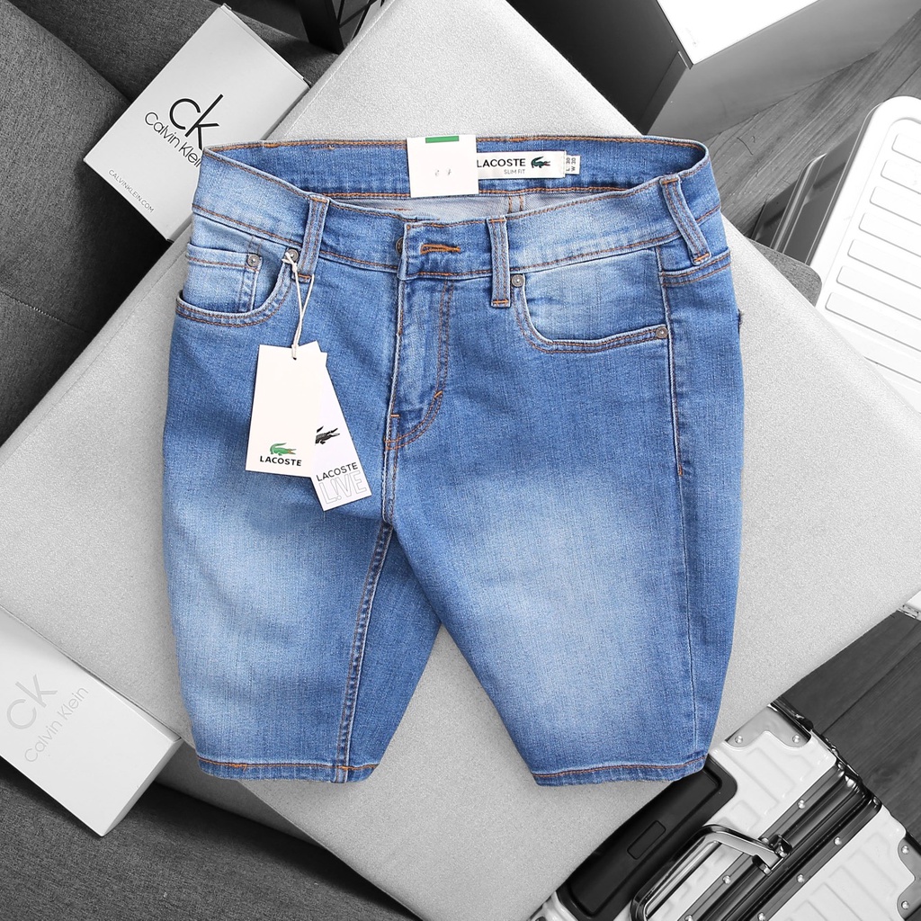 Quần short jean SlimFit Xanh Wash nhẹ thời trang 💖 chất jean có co giãn thoải mái 💖 QSLC4