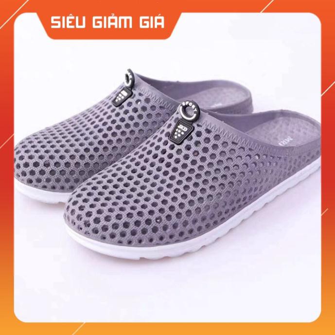 Dép Sục Nhựa Dẻo Lỗ Tổ Ong ĐI Mưa Bít Mũi Nam Nữ (Màu Ngẫu Nhiên) - SL004 -new