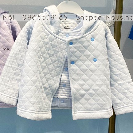 Sale Nous 25 % Áo Khoác Mũ tai Gấu Nous ( Size từ 3-6M đến 18-24M)