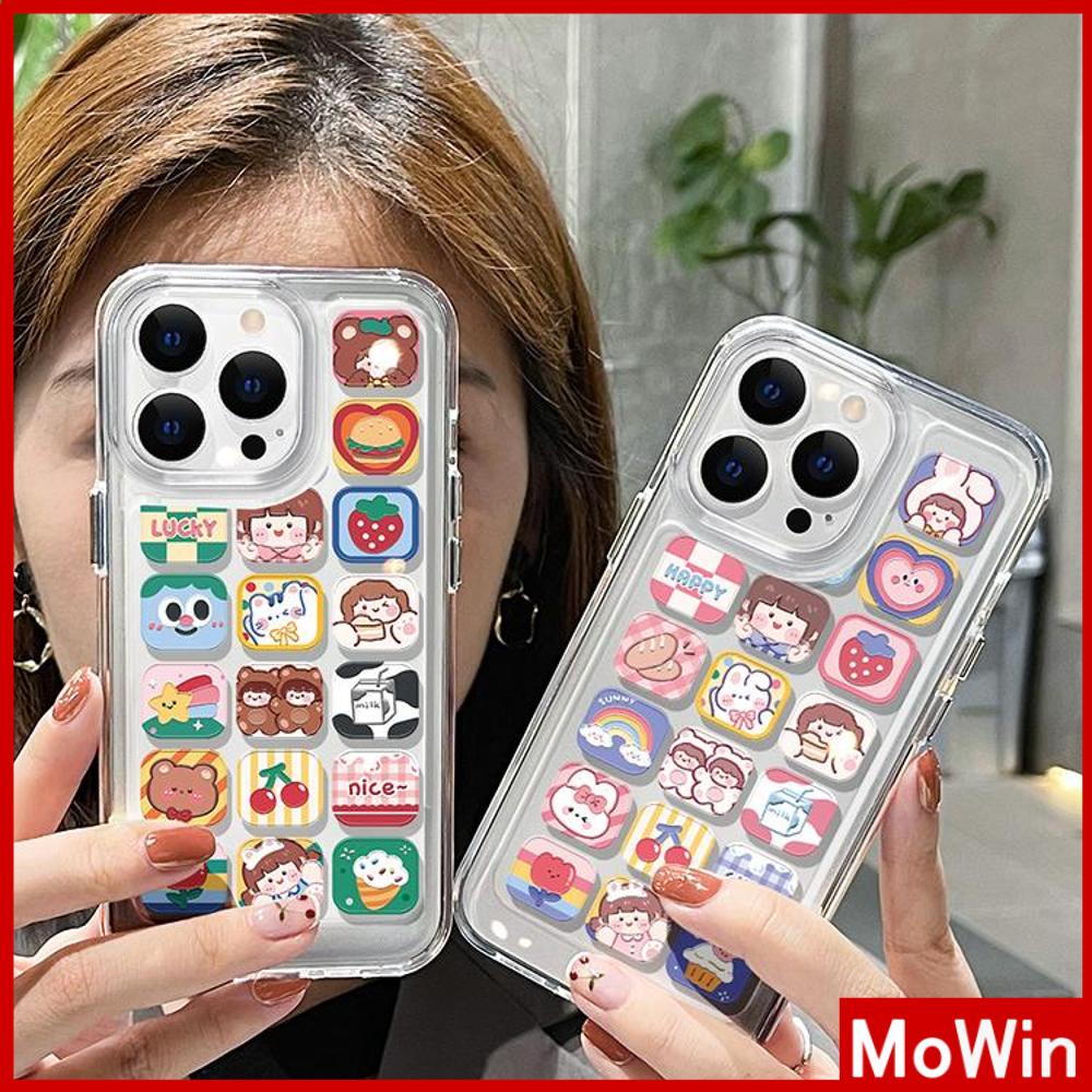 Ốp điện thoại HD acrylic trong suốt nút kim loại thích hợp cho iPhone 14 Pro Max 14 Plus 13 ProMax 12 ProMax 11 XR 7Plus