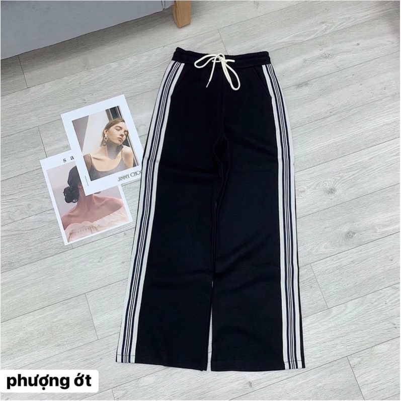 Quần xuông cạp chun phối sọc cá tính siêu hót