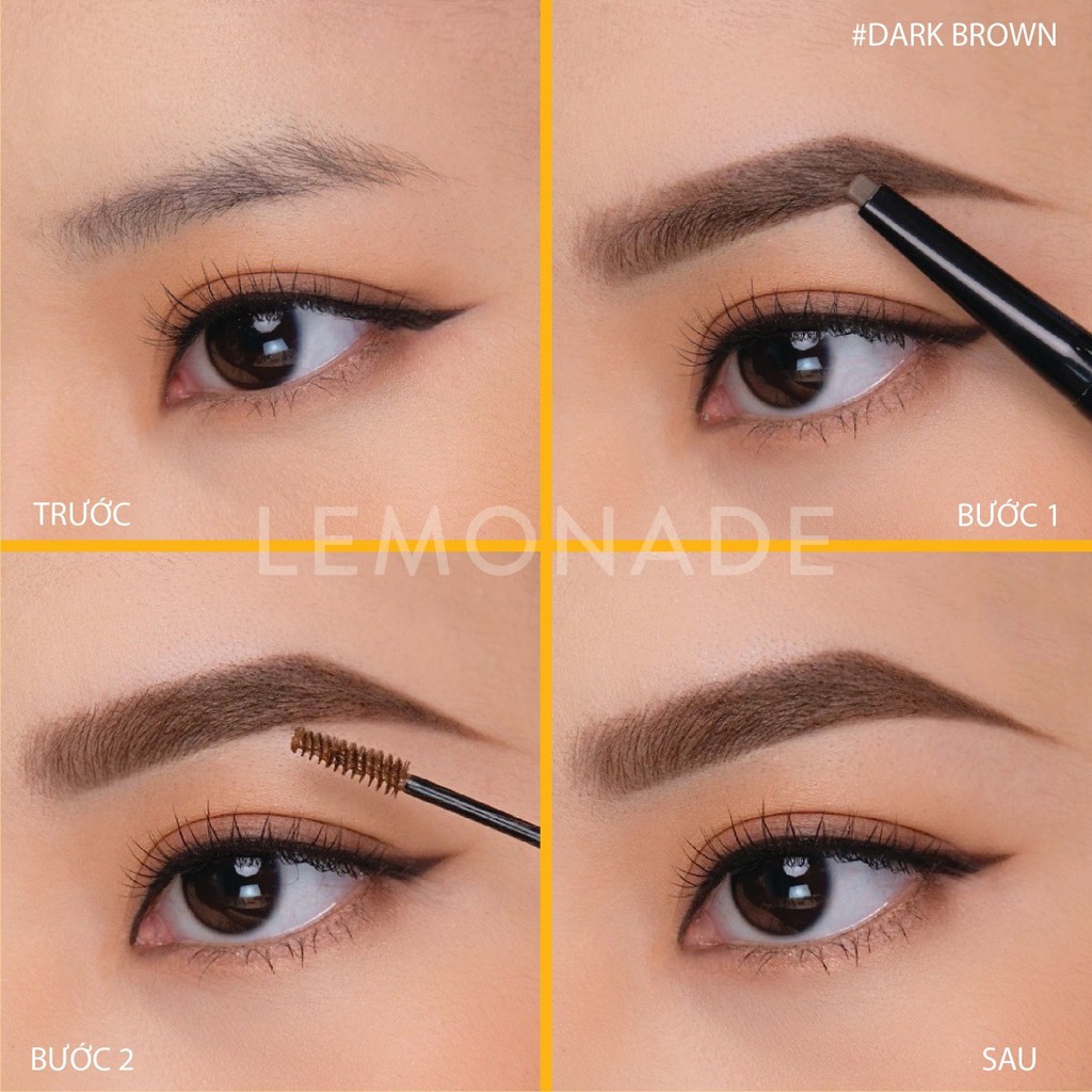 Chì Kẻ Mày 2 Đầu LEMONADE Want It Got It Dual Eyebrow 2g + 2ml