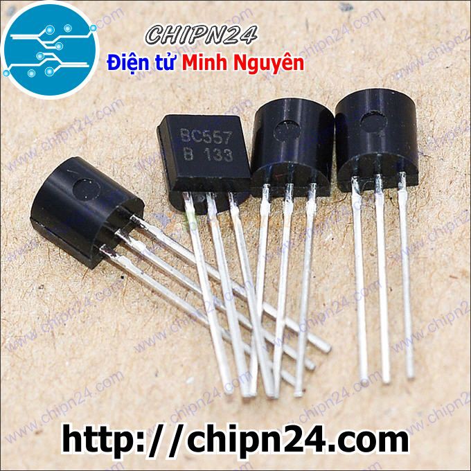 [4 CON] Transistor BC557 TO-92 PNP 100mA 45V (557)