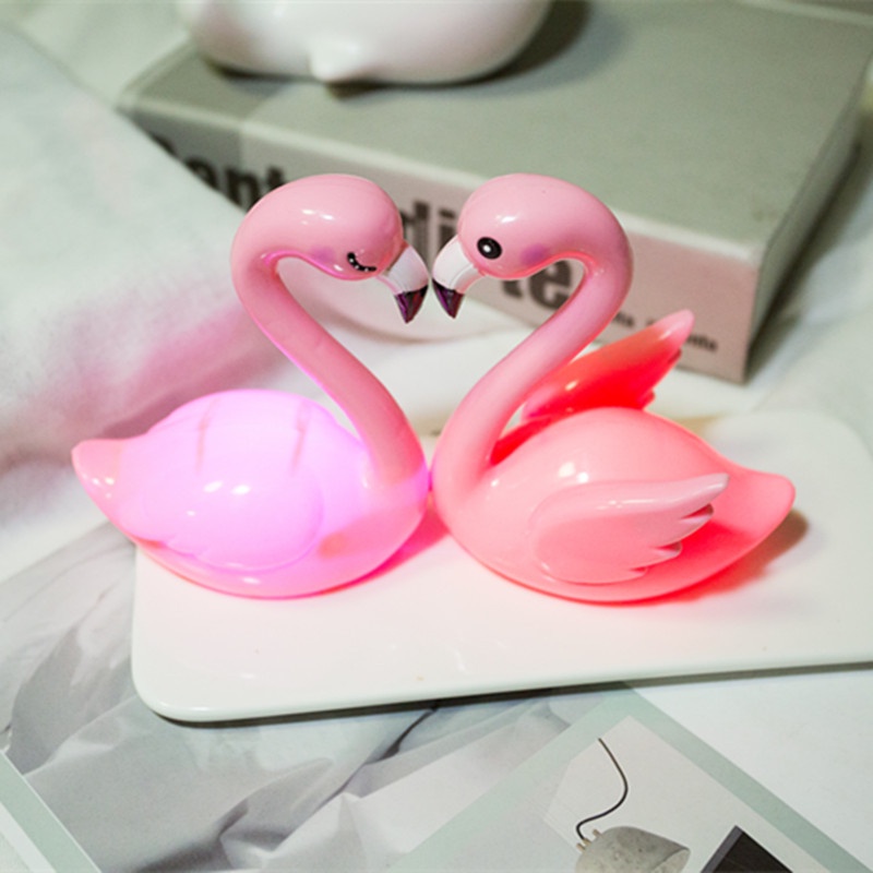 Topper cắm trang trí bánh kem hình chim hồng hạc