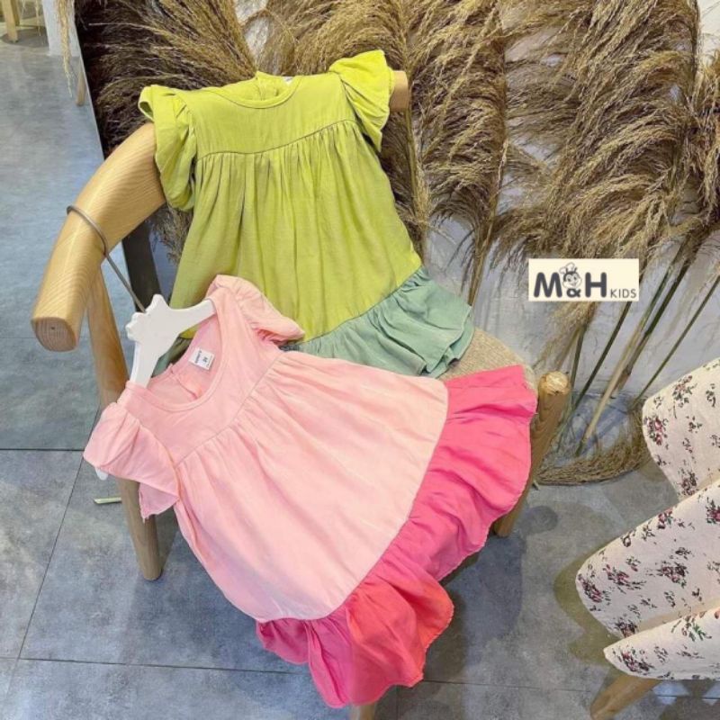 🍓🍓 ĐẦM XÒE ĐUÔI CÁ PHỐI MÀU HAI TẦNG XINH XẮN CHO BÉ GÁI 🍒🍒