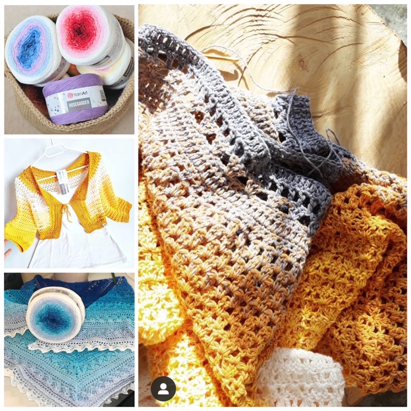 Sợi Yarn Art Rose Garden 100% Cotton Đan Móc Mùa Hè