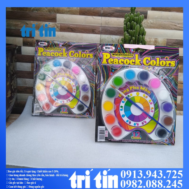 Màu Nước Con Công 12 Màu Win Q W-02[ VPP LÊ HƯNG]