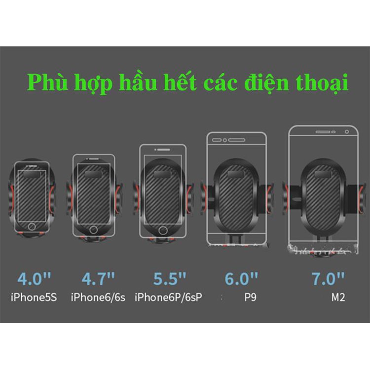 Giá đỡ kẹp điện thoại trên xe hơi, ô tô điều chỉnh 360 độ loại siêu chắc chắn | BigBuy360 - bigbuy360.vn