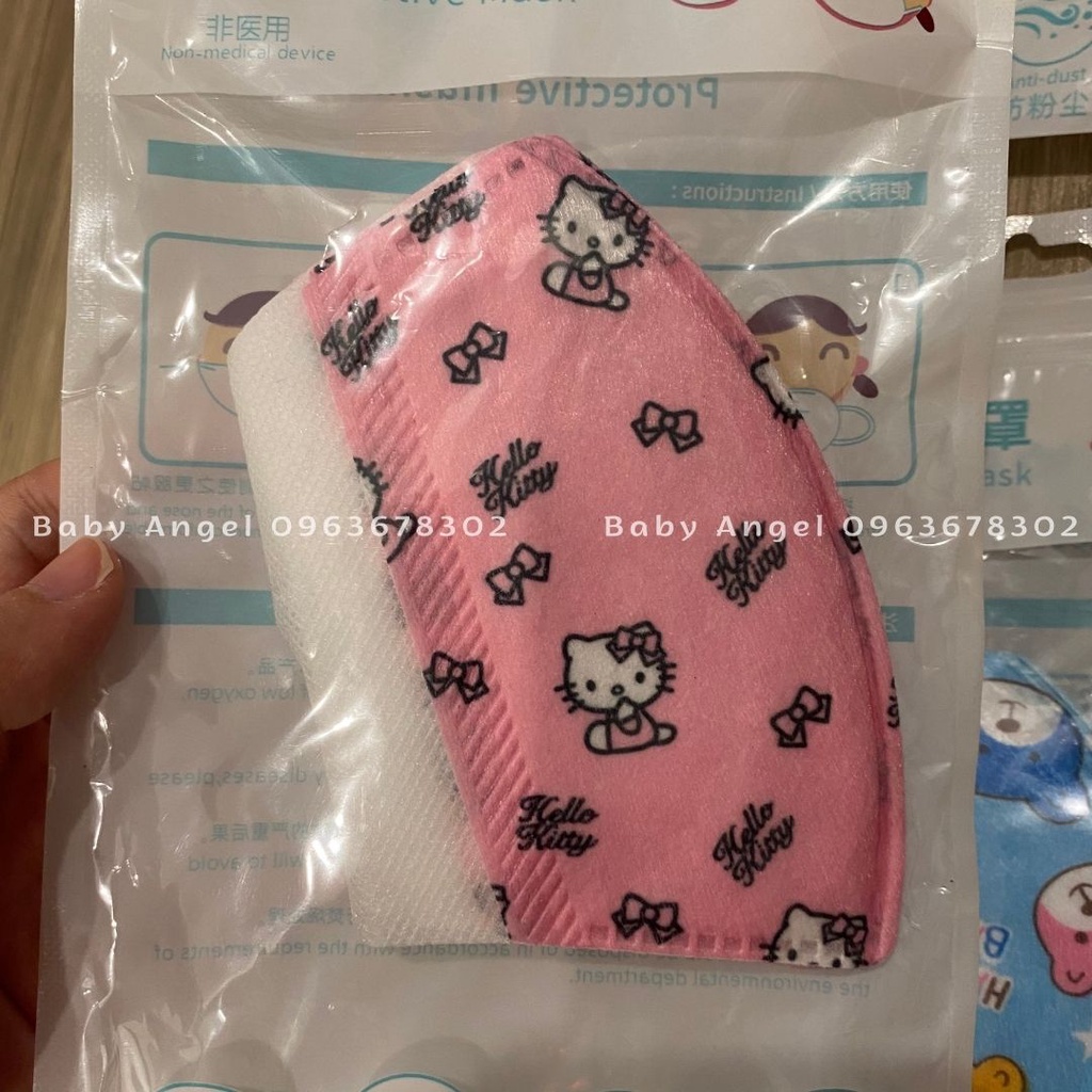 {𝑺𝑰𝑬̂𝑼 𝑹𝑬̉} Set 5 Khẩu trang giấy cho bé, chống bụi, vi khuẩn virus