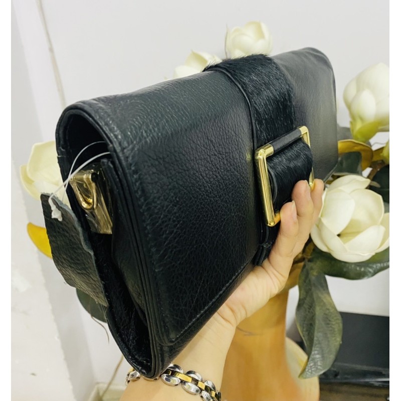 Túi da bò phối lông thỏ