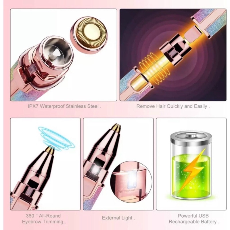 Bút tỉa lông mày- Bút tỉa lông đa năng cao cấp, dễ sử dụng, dùng pin siêu tiện lợi