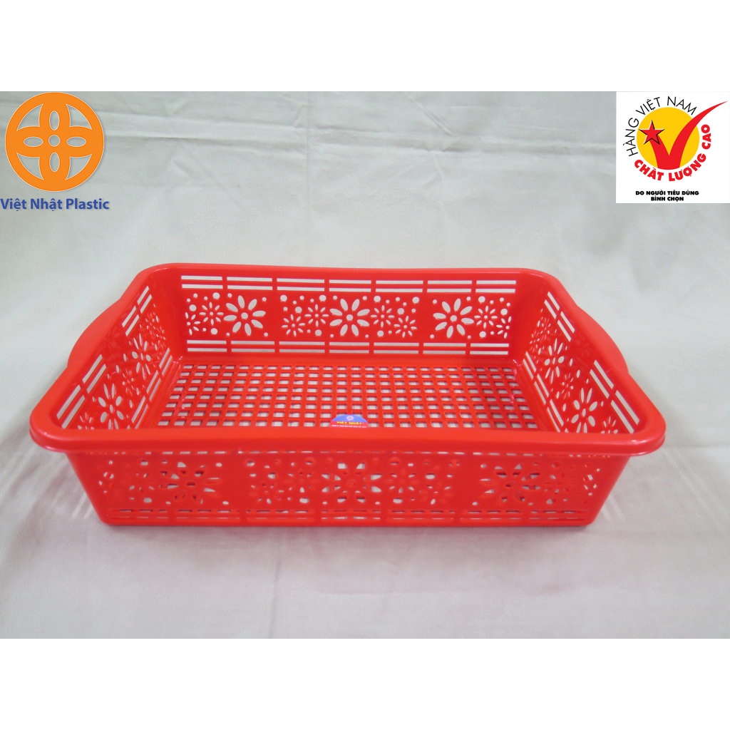 Rổ Nhựa Chữ Nhật Cao Màu Pastel Hàn Quốc Nhiều Kích Cỡ