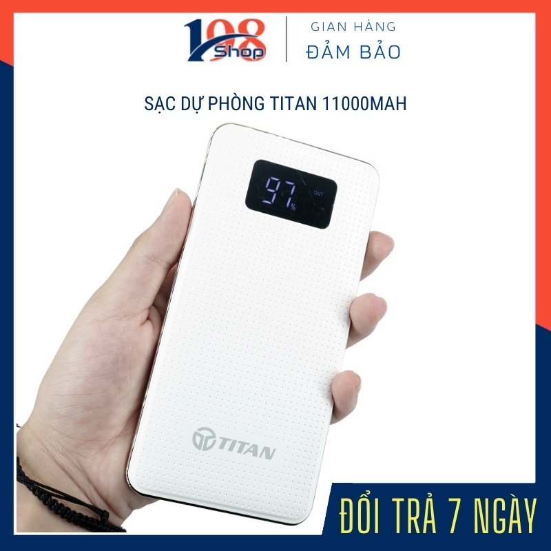 Sạc Dự Phòng TITAN P11 ❤️BIG SALE❤️ Pin Dự Phòng Màn Hình Led Sạc Nhanh 11.000mah Bảo hành chính hãng