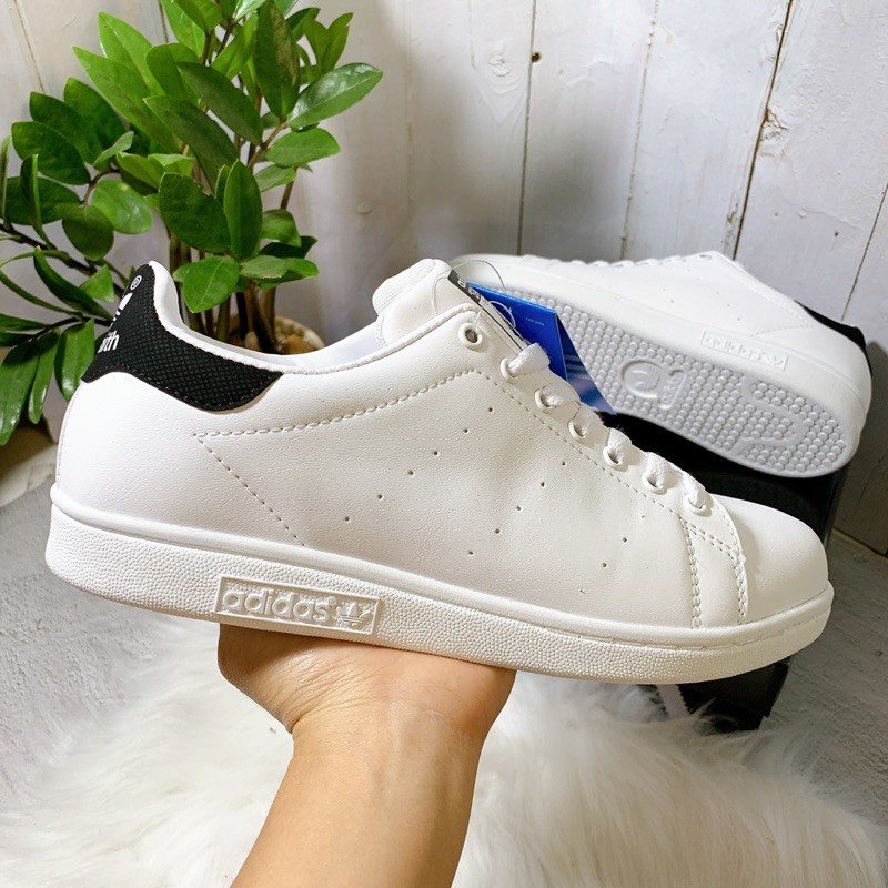 Giày stan smith trắng gót đen loại đẹp súp chuẩn fullbox