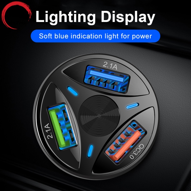 Củ Sạc Xe Hơi 3 Cổng Usb Dc 12-24v 1.1a/2a/2.1a Có Giá Đỡ Đứng